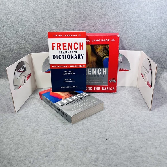 Living Language French Beyond the Basics 20 Lessons 4 Compact Disc Dictionary - Picture 1 of 16